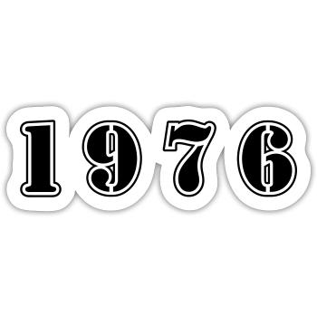 1976 year birthday - Sticker size S (10 x 10 cm) - white matte - Front