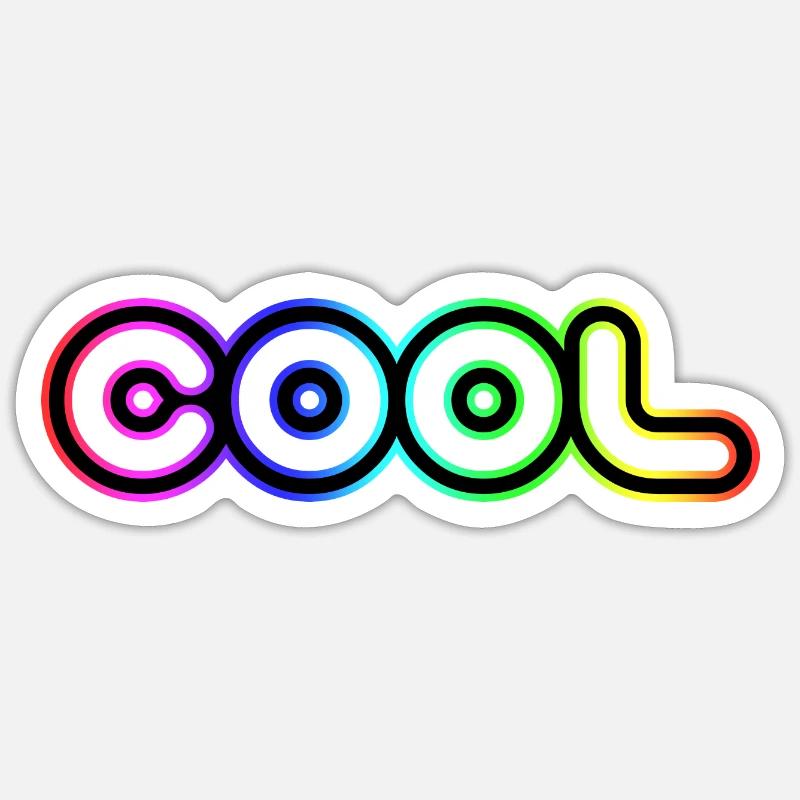 Cool pattern - Sticker size S (10 x 10 cm) - white matte