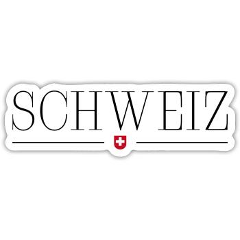 Schweiz - Sticker Größe S (10 x 10 cm) - Mattweiß - Vorne