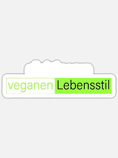 süchtig vom veganen Lebensstil - Sticker Größe S (10 x 10 cm) - Mattweiß