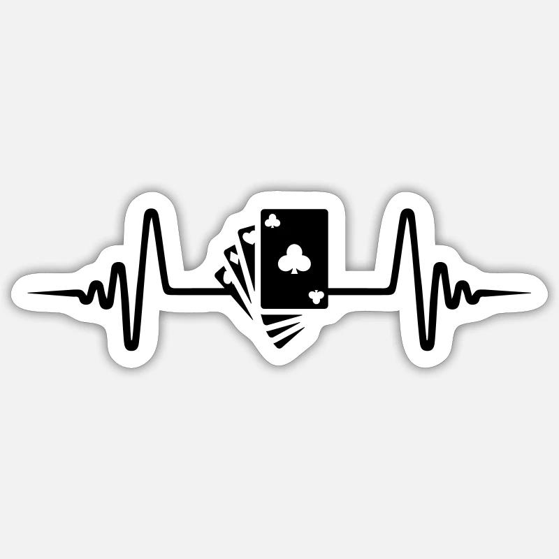 Symbole d’impulsion de carte - Sticker taille S (10 x 10 cm) - blanc mat