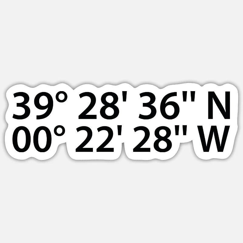 Coordonnées de Valence Sticker taille S (10 x 10 cm)