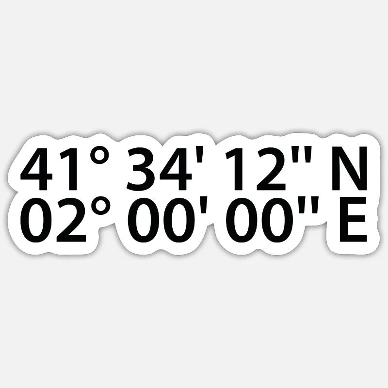 Terrassa coordinates - Sticker size S (10 x 10 cm) - white matte