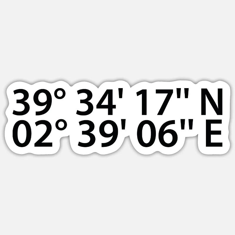 Palma Coordinates Sticker size S (10 x 10 cm)