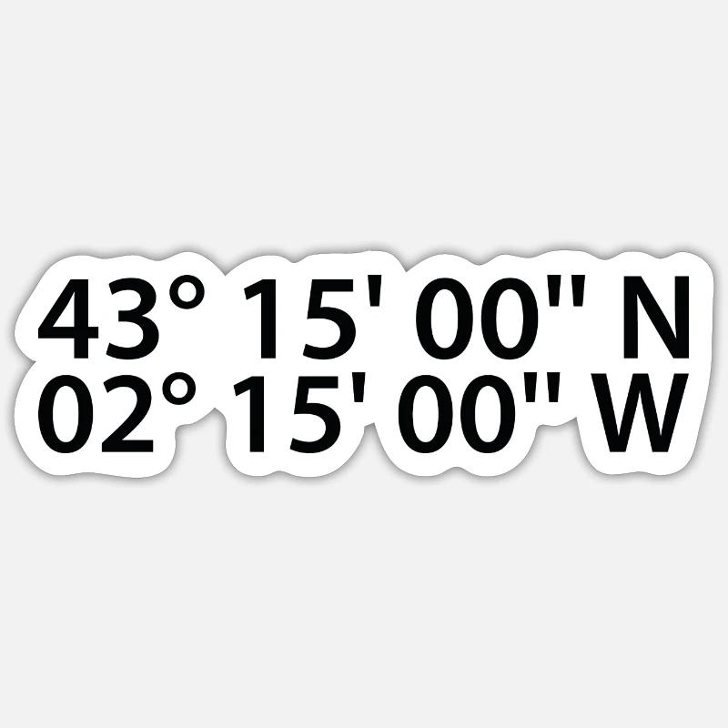 Coordonnées de Bilbao Sticker taille S (10 x 10 cm)