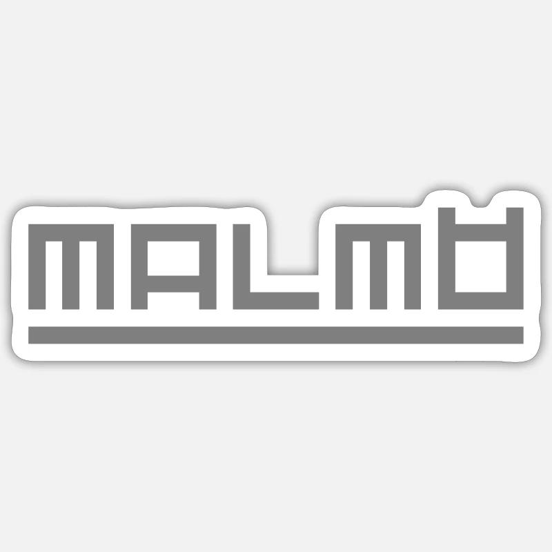 Malmo - Sticker size S (10 x 10 cm) - white matte
