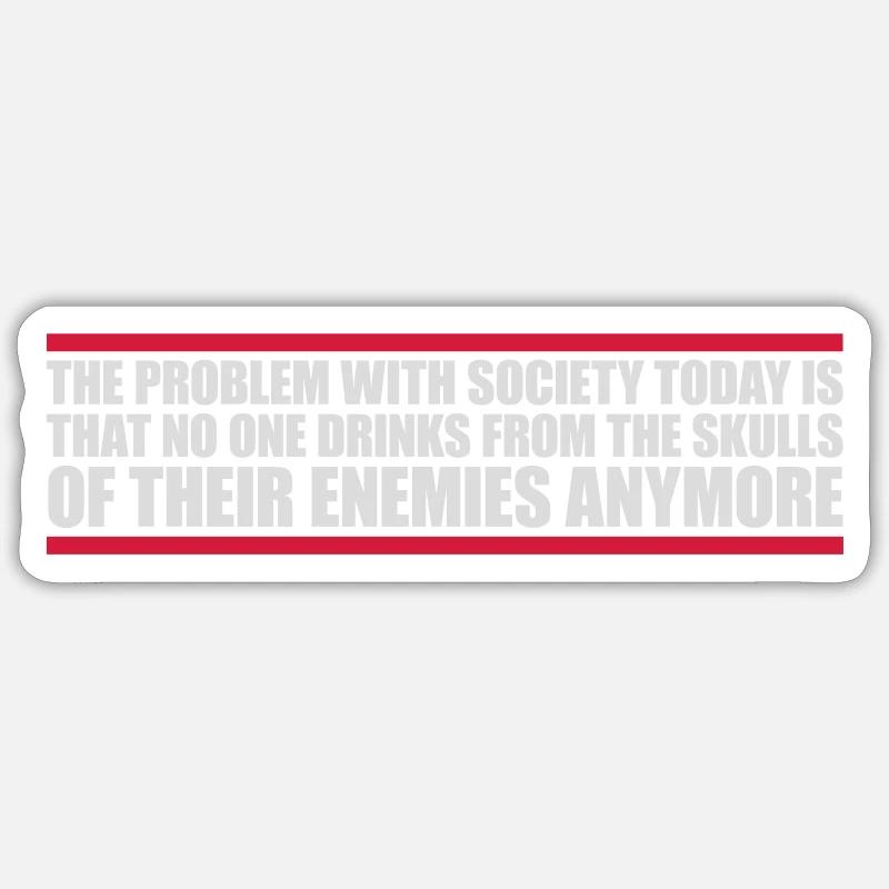 boissons de crânes ennemis Sticker taille S (10 x 10 cm)