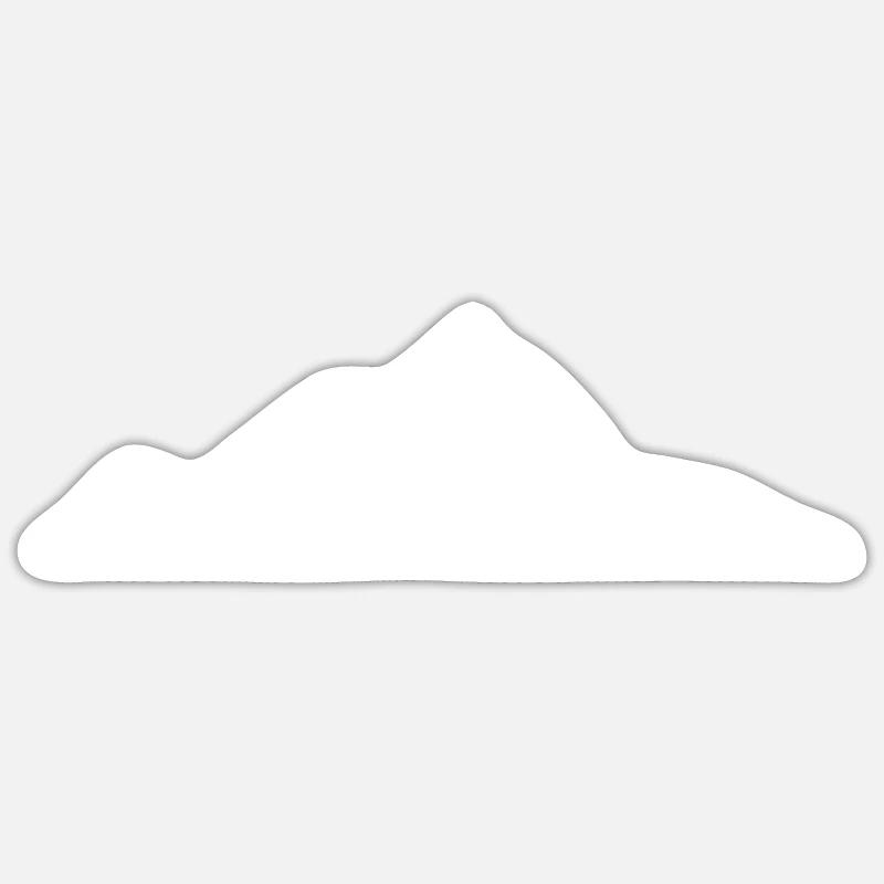 Mountain - (2) - Sticker size S (10 x 10 cm) - white matte