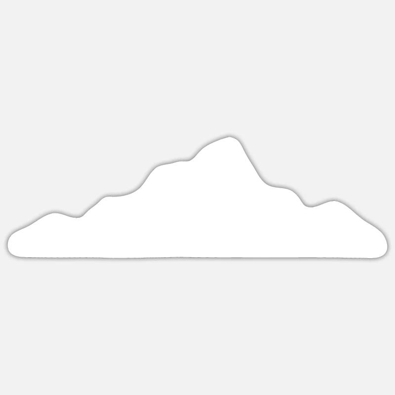 Mountain - (3) - Sticker size S (10 x 10 cm) - white matte