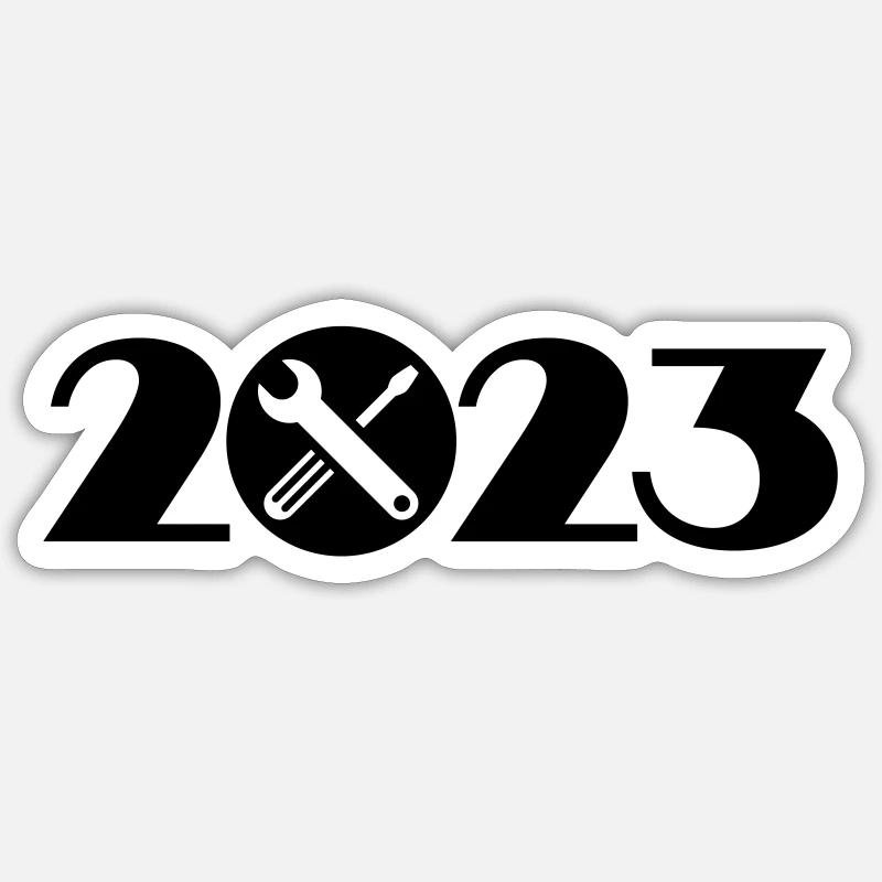 Fitter renovation 2023 - Sticker size S (10 x 10 cm) - white matte