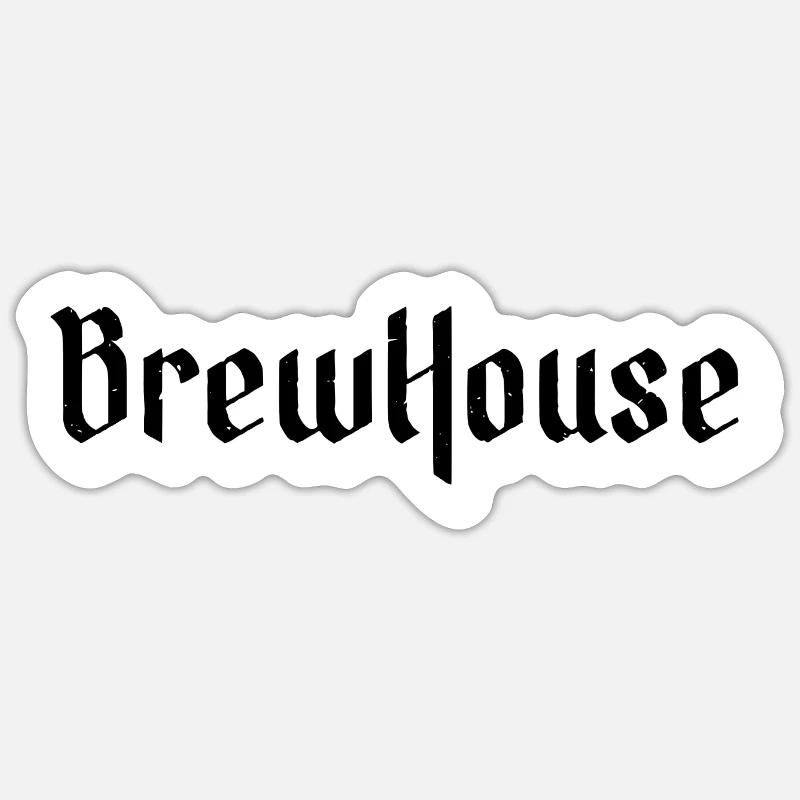 Brasserie - Sticker taille S (10 x 10 cm) - blanc mat