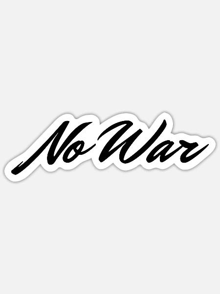 No war Ukraina Geschenkidee - Sticker Größe S (10 x 10 cm) - Mattweiß