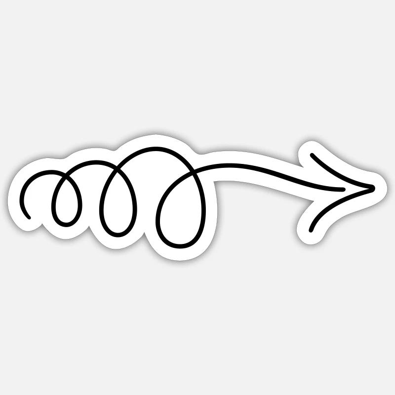 Flèche - Sticker taille S (10 x 10 cm) - blanc mat