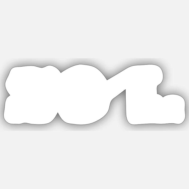 SO L Letters - Sticker size S (10 x 10 cm) - white matte