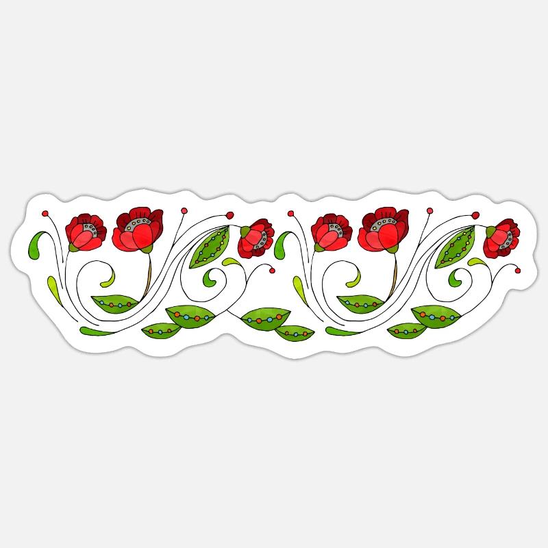 Blumen Sticker Größe S (10 x 10 cm)