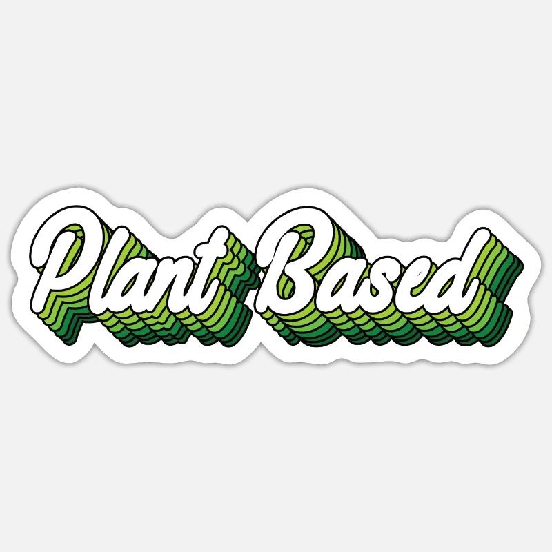 À base de plantes - Sticker taille S (10 x 10 cm) - blanc mat
