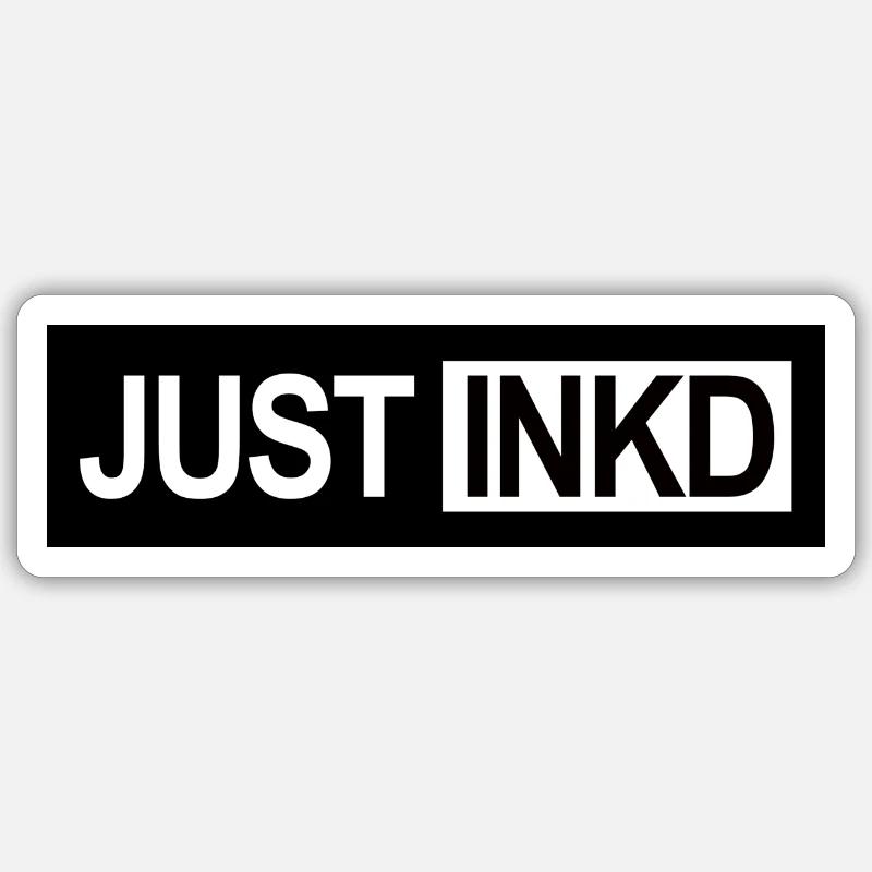 JUST INKD - Sticker size S (10 x 10 cm) - white matte