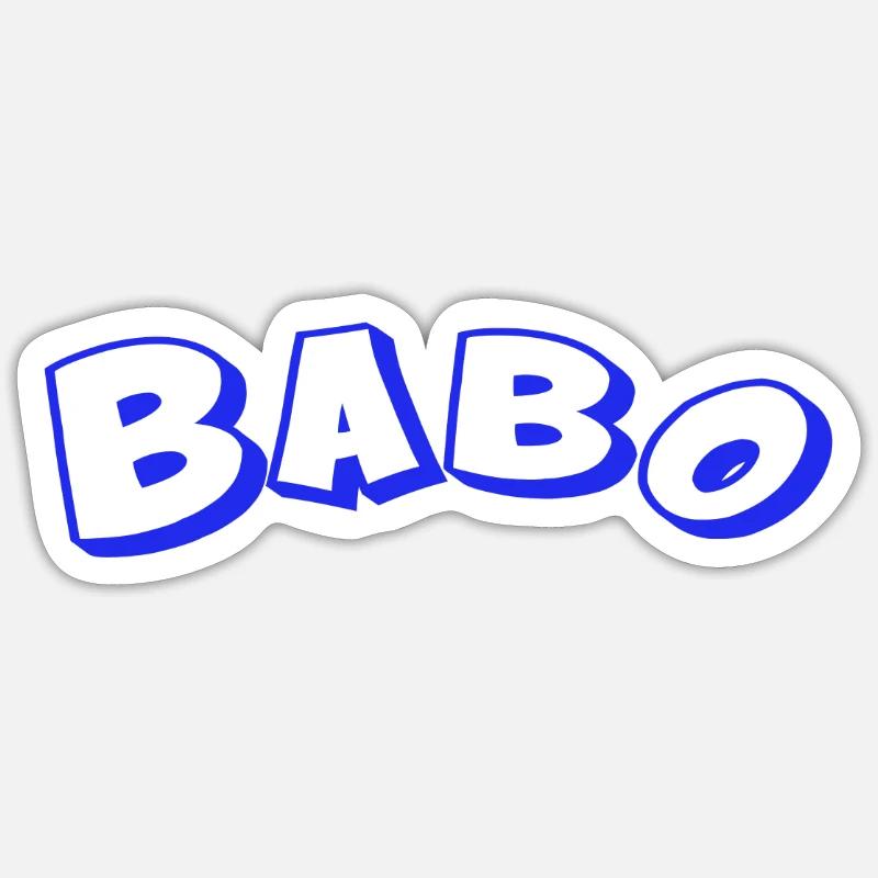 babo - Sticker Größe S (10 x 10 cm) - Mattweiß
