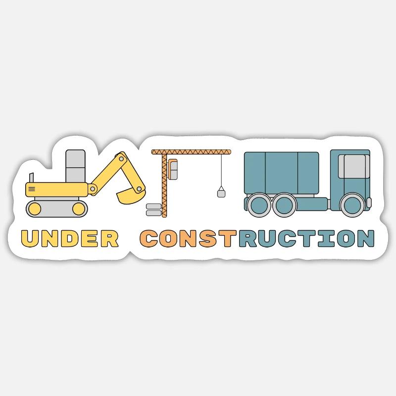 Under Construction Sticker size S (10 x 10 cm)