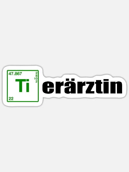 Tierärztin black - Sticker Größe S (10 x 10 cm) - Mattweiß
