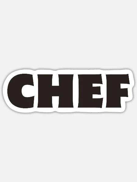 Chef Boss - Sticker Größe S (10 x 10 cm) - Mattweiß
