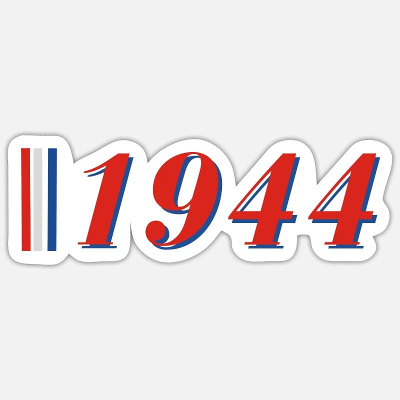 Year 1944 - Sticker size S (10 x 10 cm) - white matte