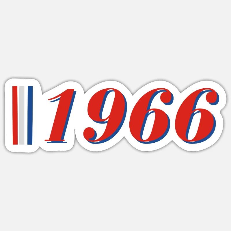 Année 1966 - Sticker taille S (10 x 10 cm) - blanc mat