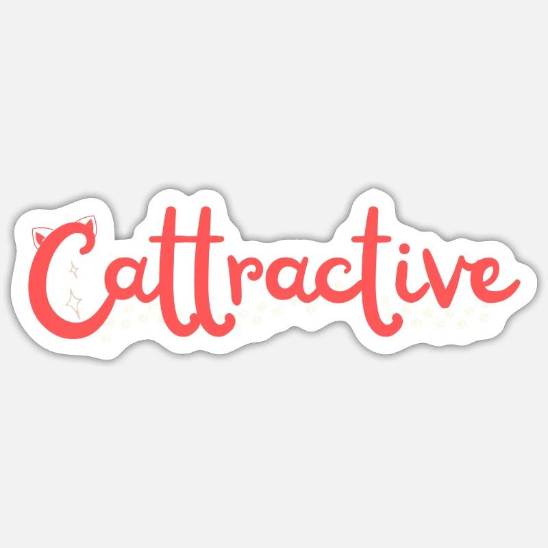 Cattractive - Sticker size S (10 x 10 cm) - white matte