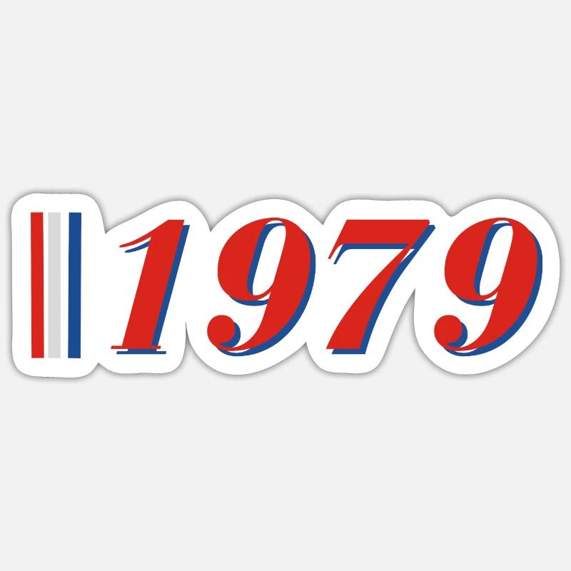 Year 1979 - Sticker size S (10 x 10 cm) - white matte
