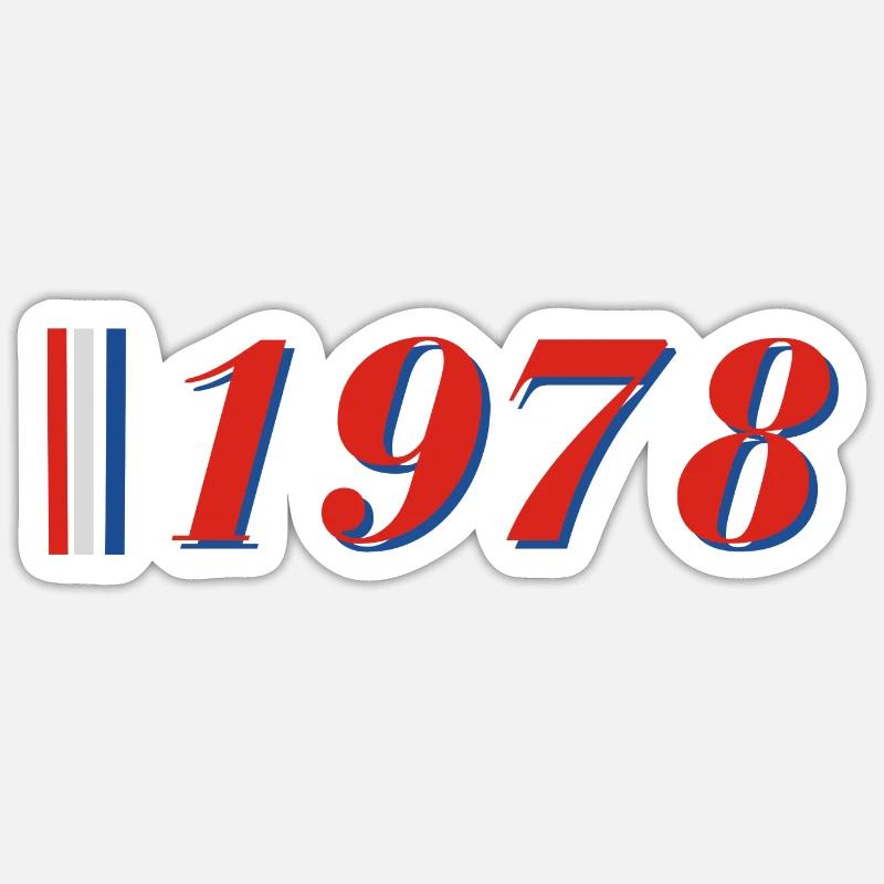 Year 1978 - Sticker size S (10 x 10 cm) - white matte