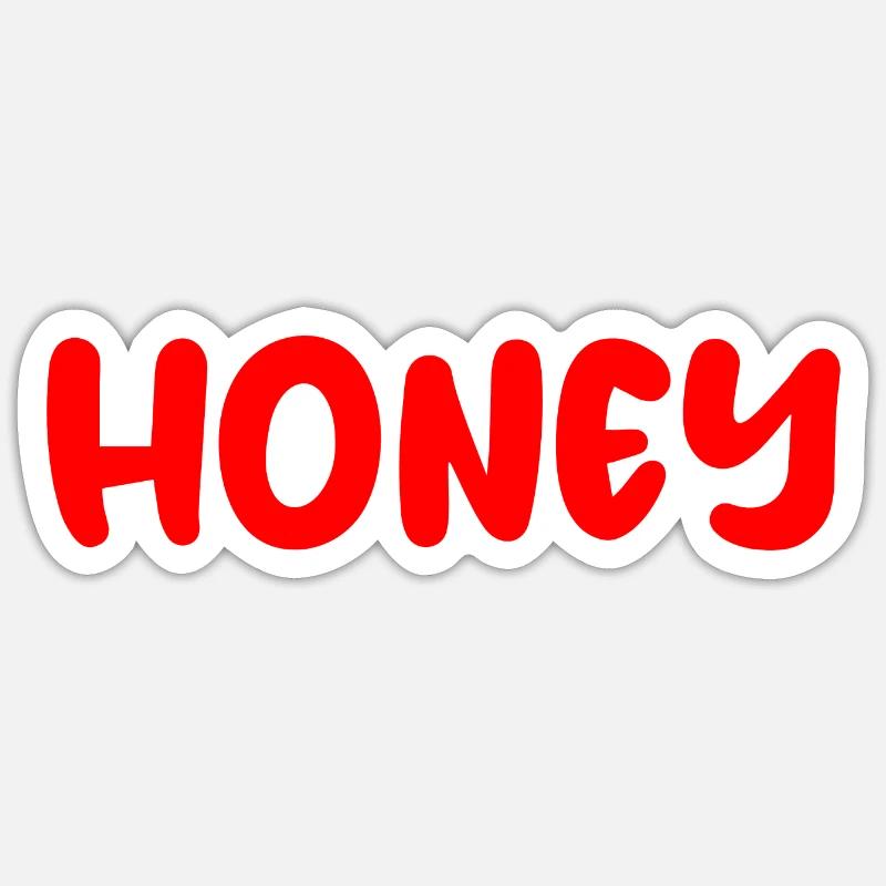 Miel - Sticker taille S (10 x 10 cm) - blanc mat