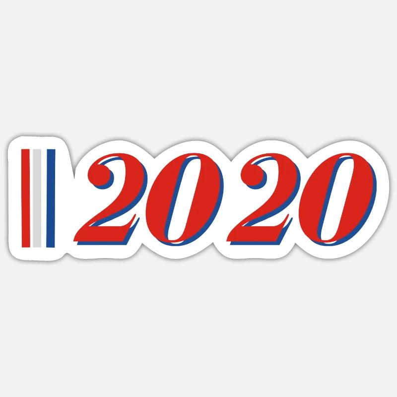 Année 2020 - Sticker taille S (10 x 10 cm) - blanc mat