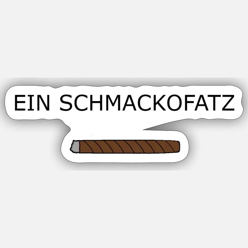 Ein Schmakofatz - Sticker Größe S (10 x 10 cm) - Mattweiß