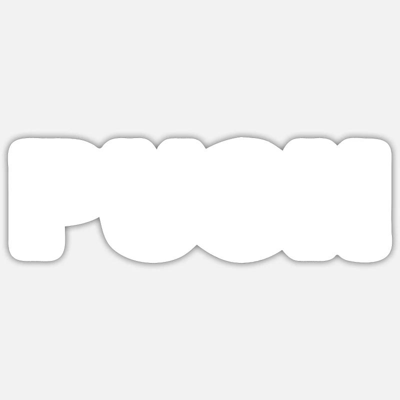 Push - Sticker size S (10 x 10 cm) - white matte