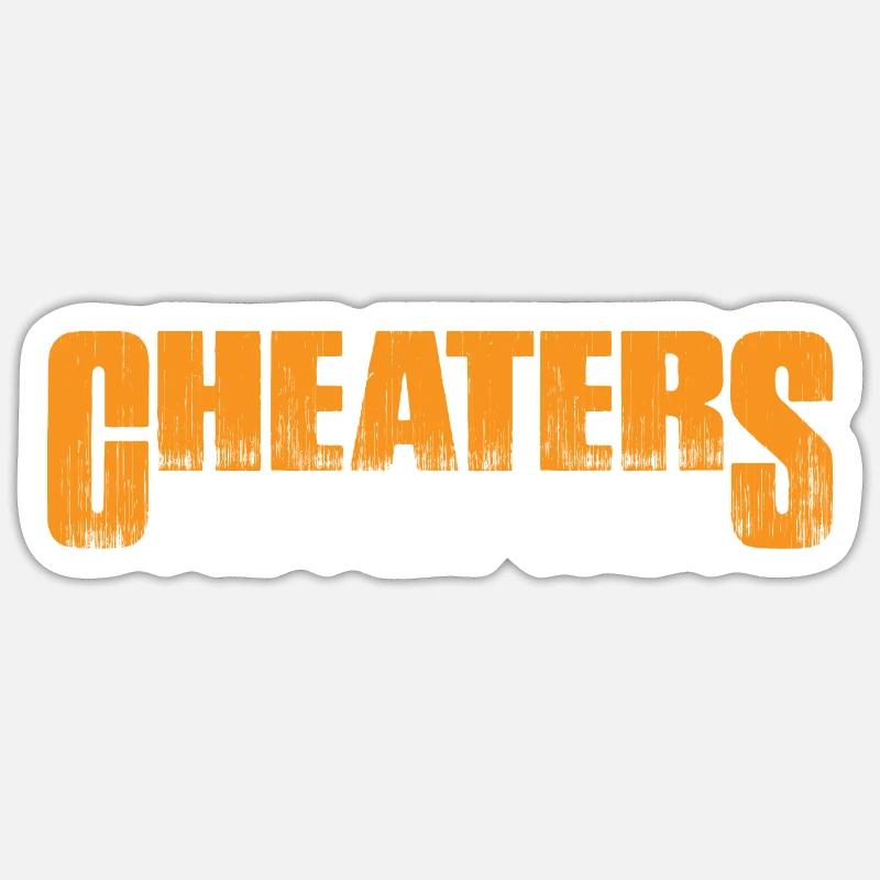 Cheaters Never Win 18 - Sticker Größe S (10 x 10 cm) - Mattweiß