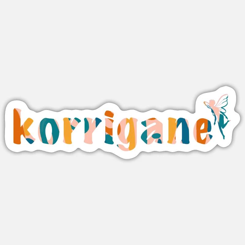 Korrigane - Sticker taille S (10 x 10 cm) - blanc mat