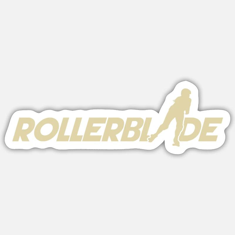 Rollerblade font silhouette light - Sticker size S (10 x 10 cm) - white matte