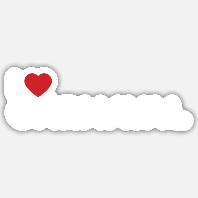 J’adore le design de carnaval blanc Sticker taille S (10 x 10 cm)