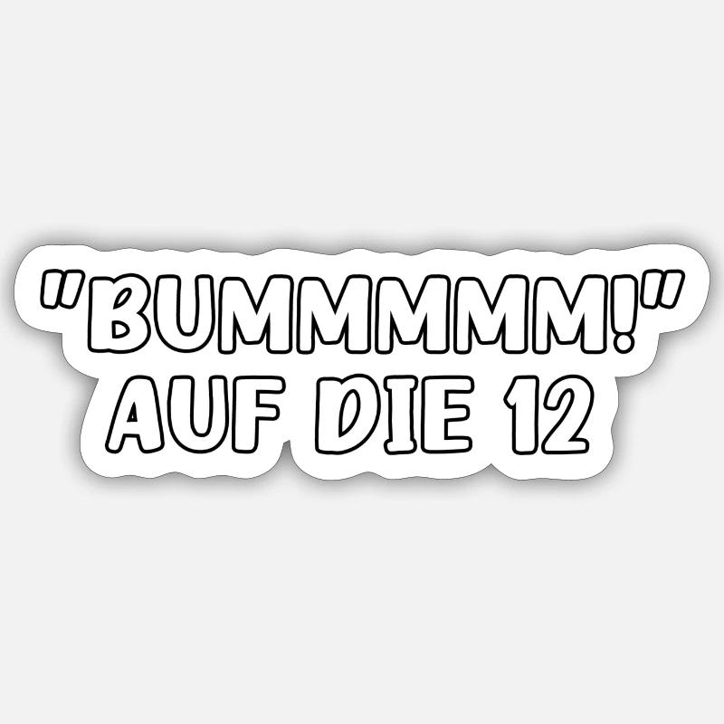 Bummm ! - Sticker Größe S (10 x 10 cm) - Mattweiß