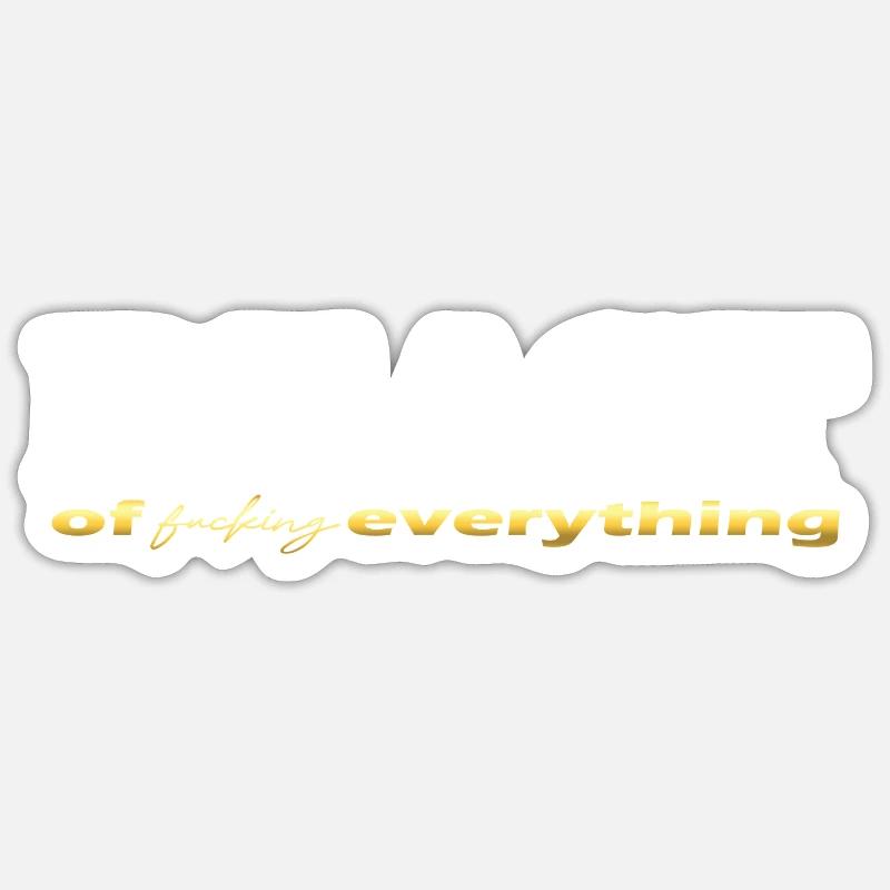 Beast everything white Sticker size S (10 x 10 cm)