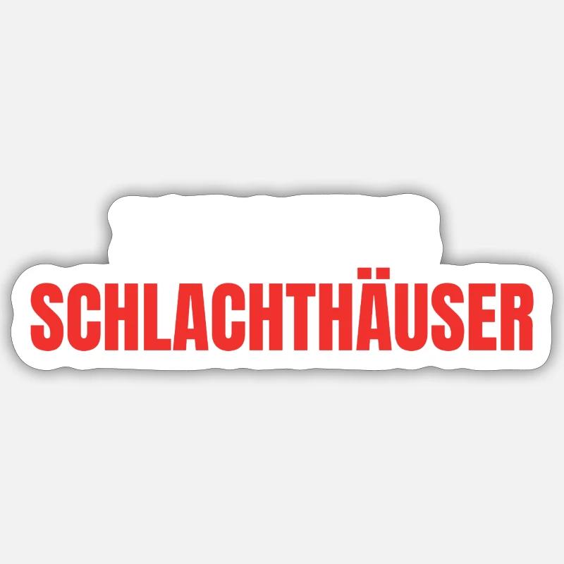 Ich liebe Schlachthäuser - Sticker Größe S (10 x 10 cm) - Mattweiß