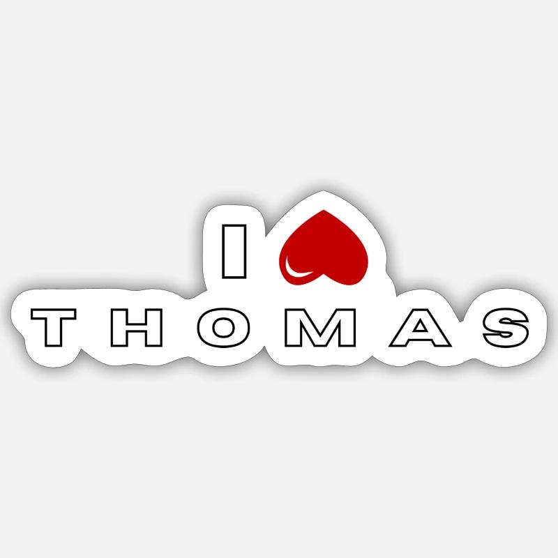 I hate Thomas - Sticker size S (10 x 10 cm) - white matte