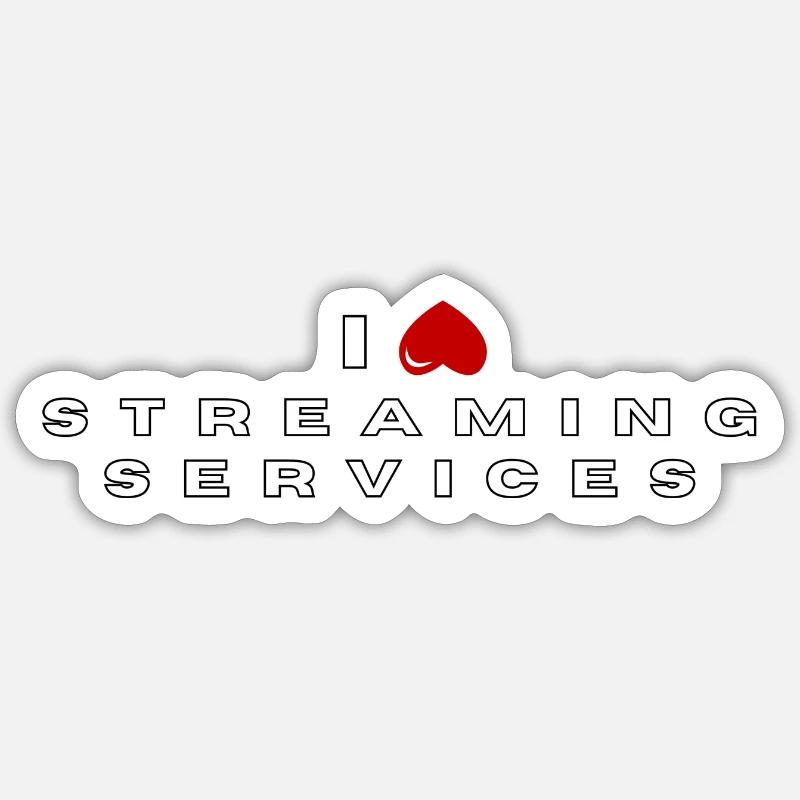 I hate Streaming services Sticker size S (10 x 10 cm)