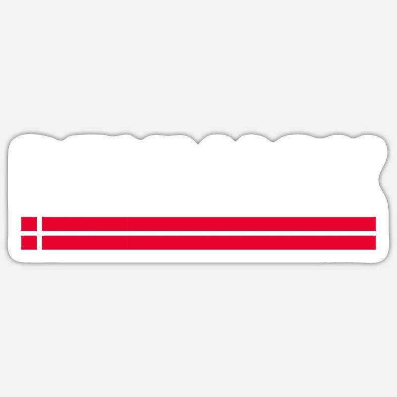 Dänemark - Sticker Größe S (10 x 10 cm) - Mattweiß