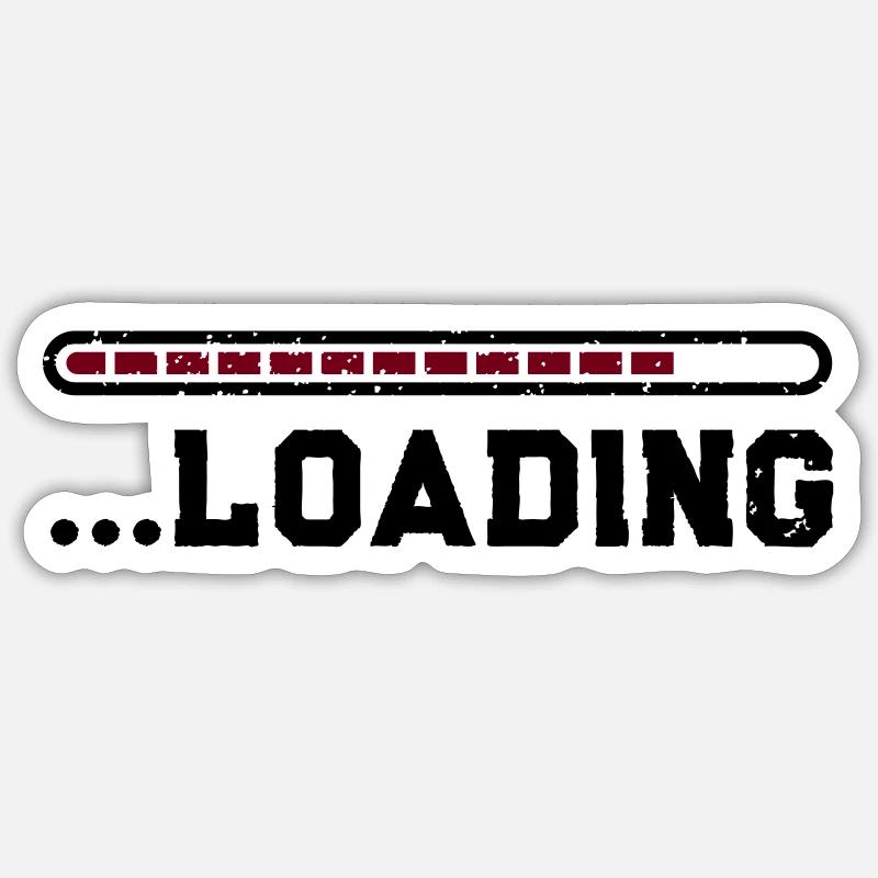 loading - Sticker Größe S (10 x 10 cm) - Mattweiß