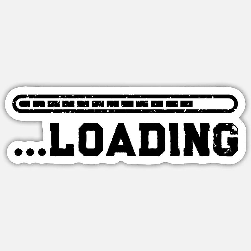 Loading - Sticker size S (10 x 10 cm) - white matte