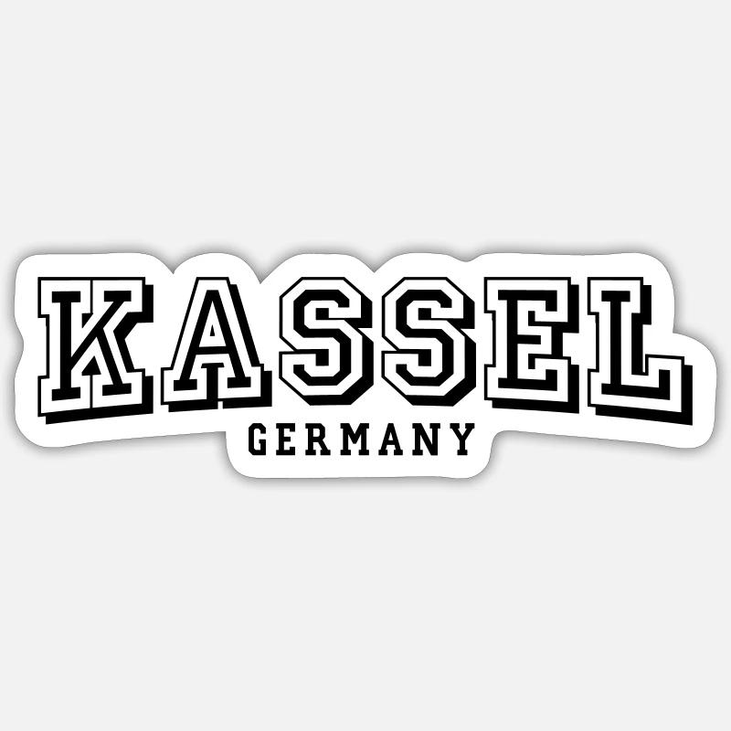Kassel - Sticker size S (10 x 10 cm) - white matte