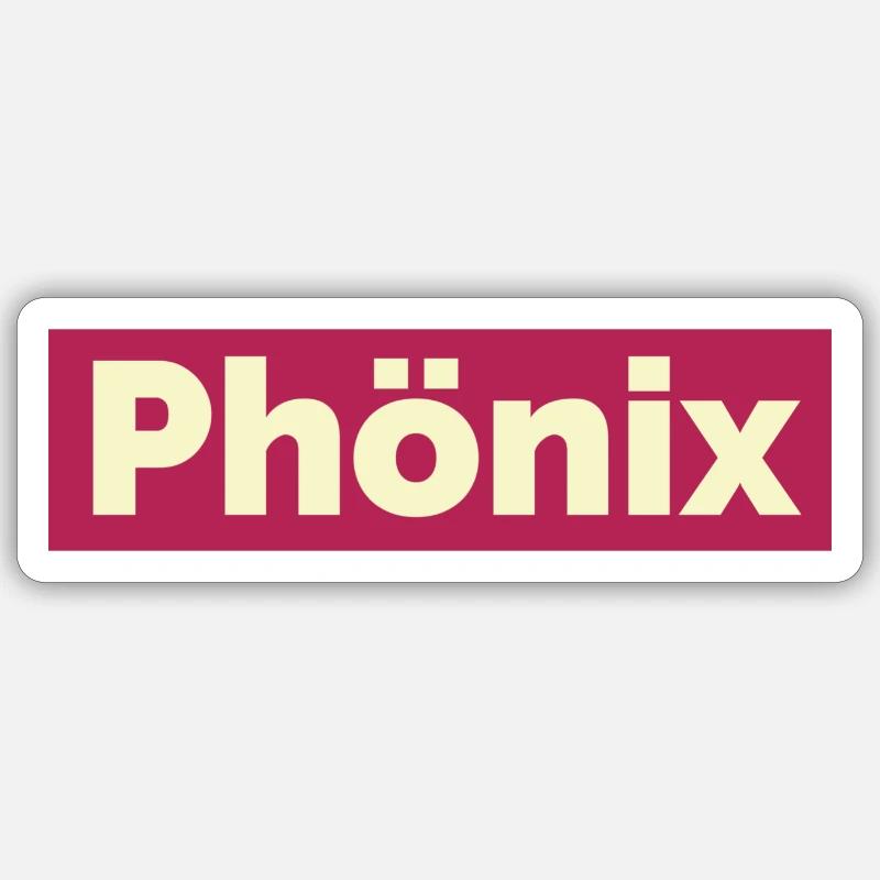 Phönix - Sticker Größe S (10 x 10 cm) - Mattweiß
