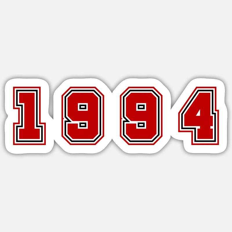 Numéro de l’année 1994 - Sticker taille S (10 x 10 cm) - blanc mat