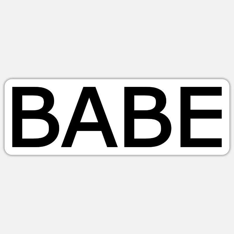 Babe - Sticker size S (10 x 10 cm) - white matte